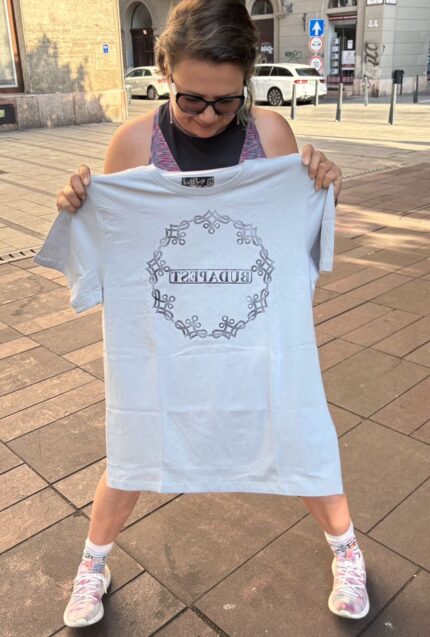 budapest from a real budapest manhole cover – street art t shirt