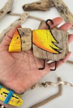 bright driftwood bird — unique handmade upcycled decor