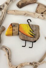 bright driftwood bird — unique handmade upcycled decor