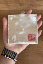 blue white heart mosaic