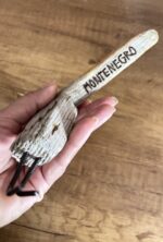 driftwood bird with palm wood tail