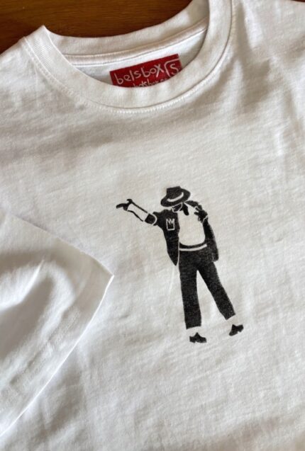 linoprint t shirt “mj dance”