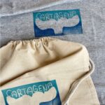 cartagena whale tail linocut set