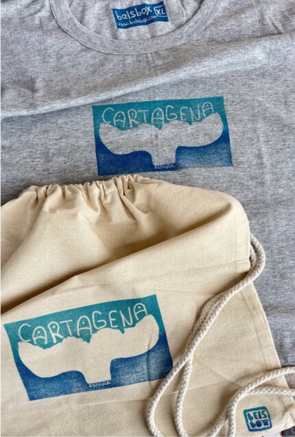 cartagena whale tail linocut set