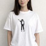 linoprint t shirt “mj dance”