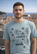 dubrovnik airport manhole cover print