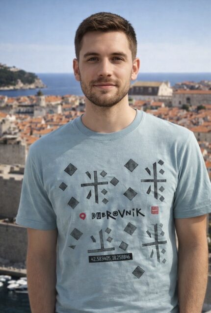 dubrovnik airport manhole cover print