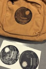 terracotta backpack/tote with cartagena linoprint