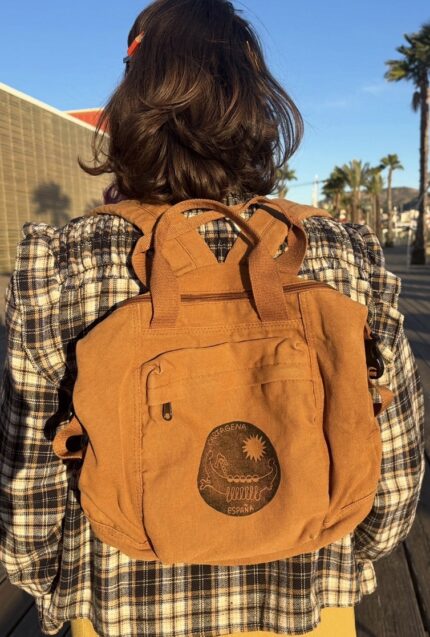 Terracota Backpack with Cartagena Linoprint