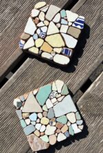 square sea tiles trivet