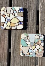 square sea tiles trivet