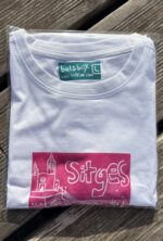 sitges linocut t shirt • handmade seaside print