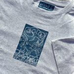 barcelona linocut print t shirt