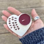 clay heart tealight holder