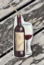clay wall decor “wine & glass”