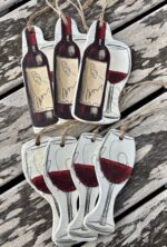 clay wall decor “wine & glass”