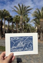Kotor linocut print on paper