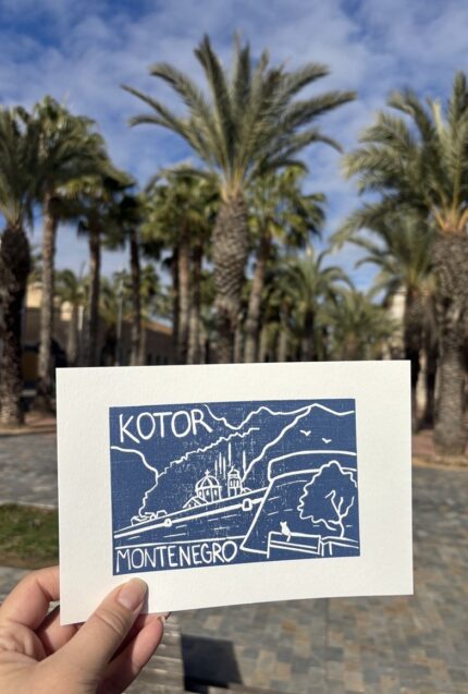 Kotor linocut print on paper
