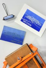 sveti stefan linocut print on paper