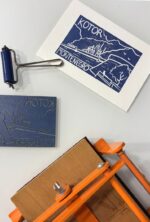 cartagena whale tile — linocut print on paper (copy)