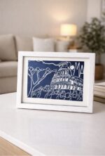 rome linocut print on paper