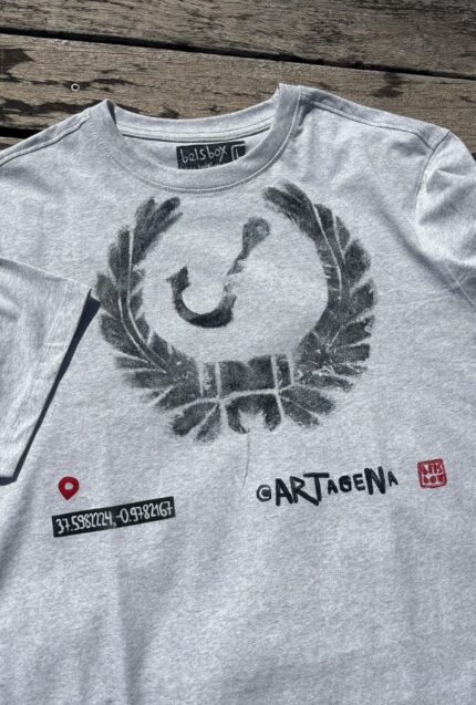 cartagena old anchor manhole print t shirt