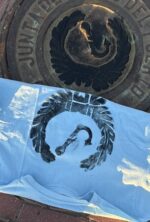 cartagena old anchor manhole print t shirt
