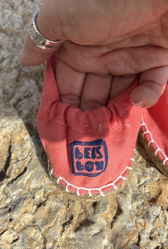 espadrilles with linocut whale tile print