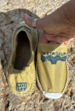 espadrilles with linocut whale tile print