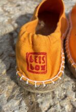 espadrilles with linocut whale tile print