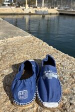 espadrilles with linocut whale tile print