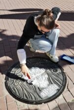 stranger things manhole cover print t shirt
