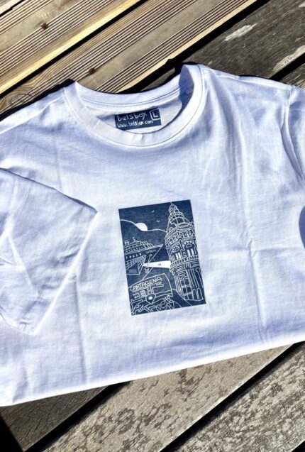 cartagena linocut print t shirt