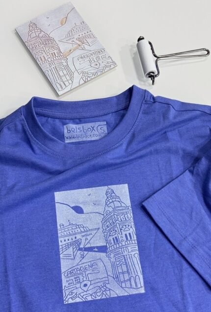 cartagena linocut print t shirt