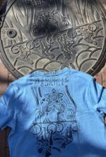 stranger things manhole cover print t shirt