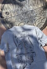 stranger things manhole cover print t shirt