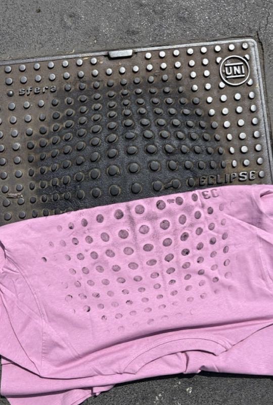 milan manhole cover print t shirt