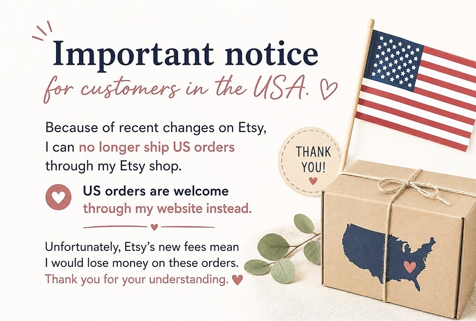 Etsy shop news
