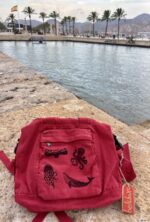 sea animal linoprints bag & backpack
