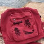 sea animal linoprints bag & backpack
