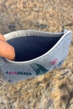 linoprint zipper pouch