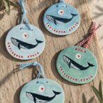 clay whale ornament