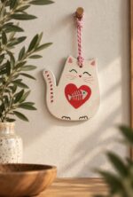 clay big cat ornament