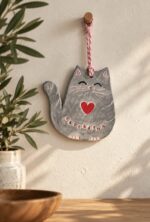 clay big cat ornament