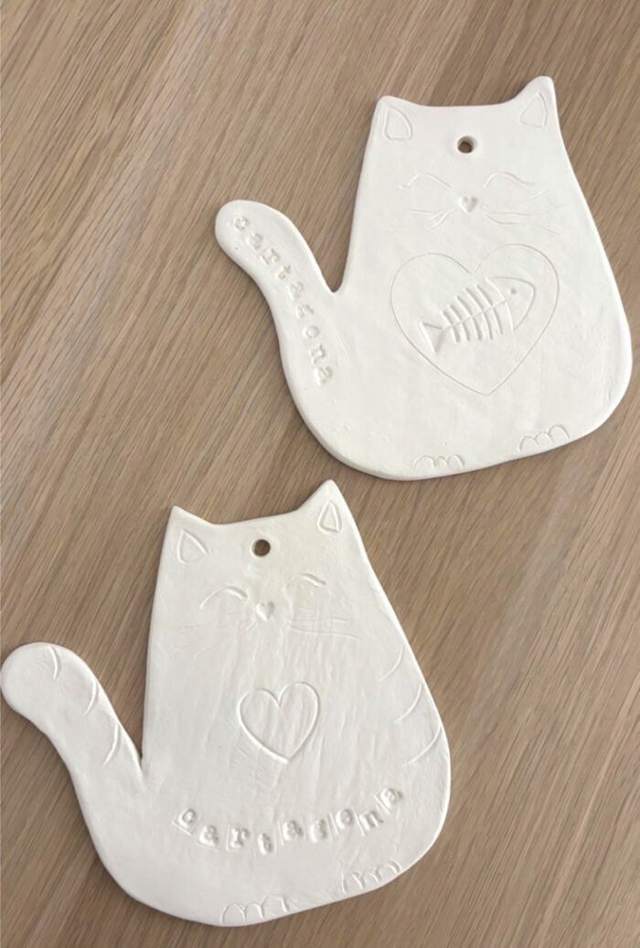 clay big cat ornament